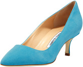 Thumbnail for your product : Manolo Blahnik BB Suede 50mm Pump, Malibu Blue