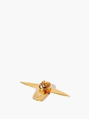Chloé Bull-head Lacquered Brass Pin - Red Multi