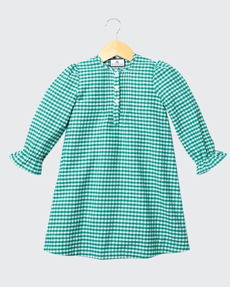 Petite Plume Beatrice Gingham Flannel Nightgown, Size 6M-14