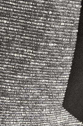 Badgley Mischka Winter Embellished Metallic Bouclé-Tweed And Crepe Dress