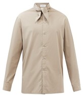 Thumbnail for your product : Lemaire Tie-neck Cotton-poplin Shirt - Grey