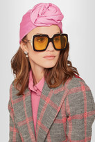 Thumbnail for your product : Gucci Knotted Silk And Wool-blend Turban - Pink