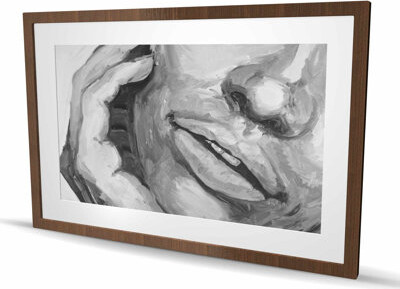 Lark Manor Irresistible Lips - Monochrome Framed Print for Home Decor