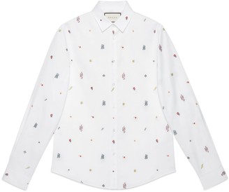 Gucci Symbols Oxford cotton Duke shirt