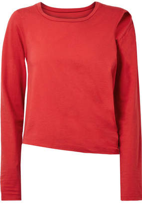 MM6 MAISON MARGIELA Convertible Cutout Stretch Cotton-jersey Top - Red