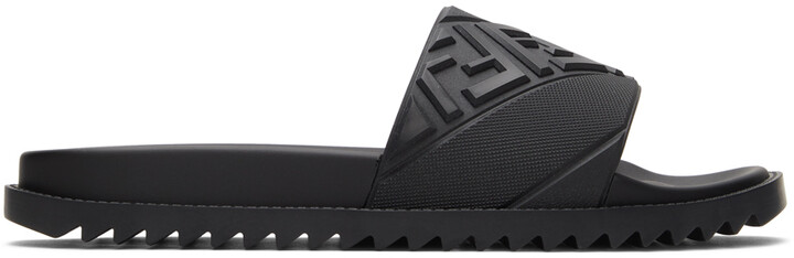 fendi multicolor fabric slides