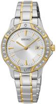 Thumbnail for your product : Seiko Stainless Steel and Gold-plated Two-Tone Swarovski Crystal Set Bezel Ladies Watch