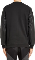 Thumbnail for your product : Givenchy Leather-Sleeved Cotton Sweater