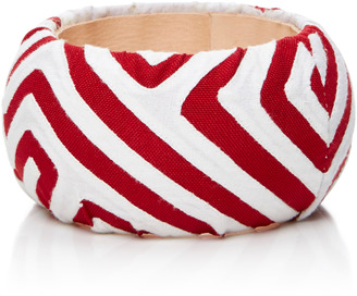 Mola Sasa Red and white printed bangle