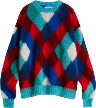 Nina Ricci Intarsia mohair blend knit sweater - ShopStyle