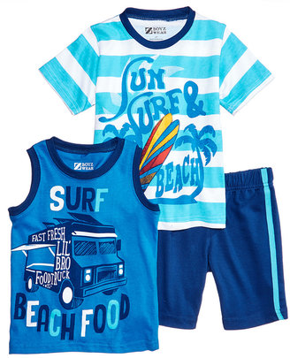 Nannette 3-Pc. T-Shirt, Tank Top & Shorts Set, Toddler Boys (2T-5T)