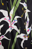 Thumbnail for your product : Borgo de Nor Meta Fluted Floral-print Cotton-poplin Midi Dress