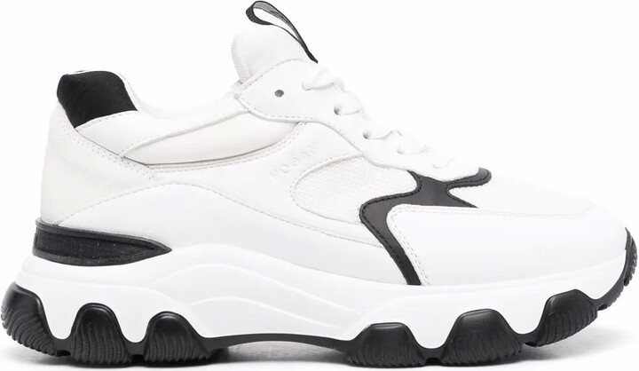 Hogan Logo-Patch Lace-Up Sneakers