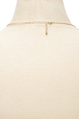 Forever 21 Layered Bead Pendant Necklace