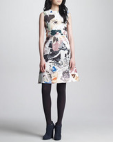 Thumbnail for your product : Carven Collage-Print Sleeveless Dress, Multicolor