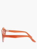 Thumbnail for your product : Lapima Madalena Oval Acetate Sunglasses - Natural Red