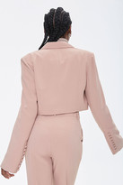 Thumbnail for your product : Forever 21 Cropped Notched-Lapel Blazer