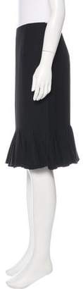 Blumarine Flounced Knee-Length Skirt Black Flounced Knee-Length Skirt