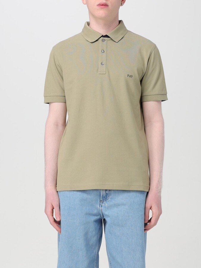 Fay Polo Shirt Men color Forest Green