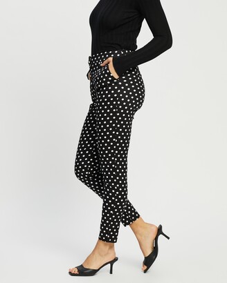 Atmos & Here Atmos&Here - Women's Black Pants - Kitty Polkadot Pants - Size 6 at The Iconic