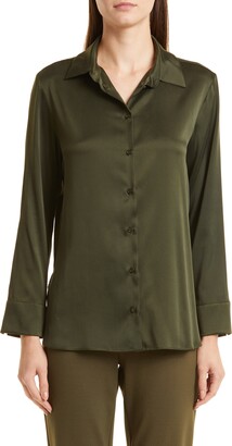 MAX MARA LEISURE Giudea Silk Blend Button-Up Shirt