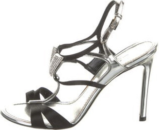 Pre-owned Louis Vuitton Black Patent Leather Applique Embellished Platform  Slide Sandals Size 40