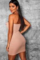 Thumbnail for your product : boohoo Bandeau Bustier Frill Detail Bodycon Dress