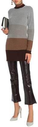 Missoni Color-block Wool-blend Jacquard Turtleneck Sweater