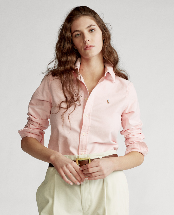 Ralph Lauren Custom Fit Cotton Oxford Shirt - ShopStyle Long Sleeve Tops