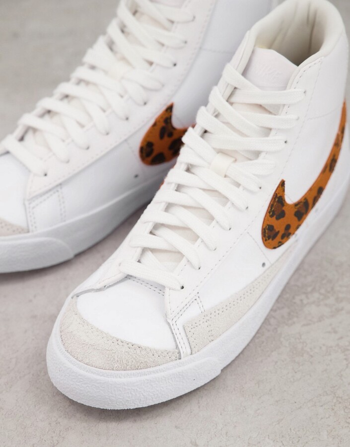 Nike Blazer Mid '77 sneakers in white and leopard print - ShopStyle  Trainers & Athletic Shoes