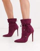 Thumbnail for your product : ASOS DESIGN Estonia slouch ankle boots in purple