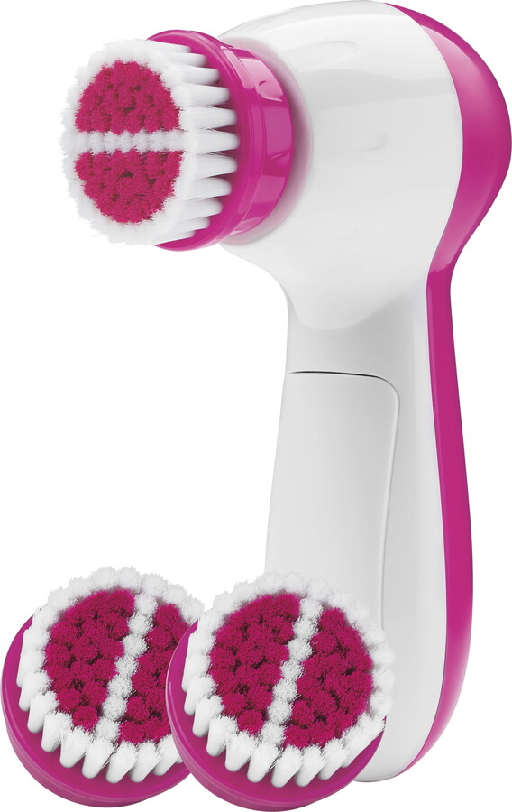 Conair True Glow Battery-Operated Facial Cleansing Brush, 3 Pieces