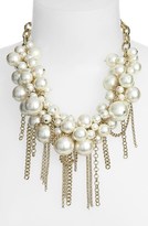 Thumbnail for your product : Nordstrom Fringed Faux Pearl Statement Necklace