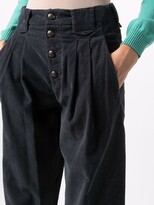 Thumbnail for your product : Dondup Corduroy High-Waisted Cropped Cotton Trousers