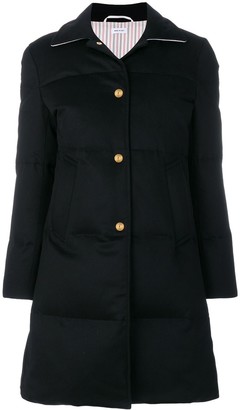 Thom Browne Down-filled Jacket-weight Cashmere Overcoat
