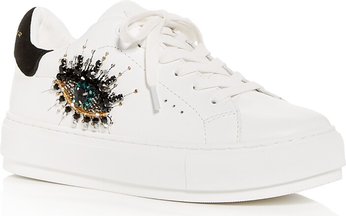 Kurt Geiger Laney Eye Leather Trainers ShopStyle Flats
