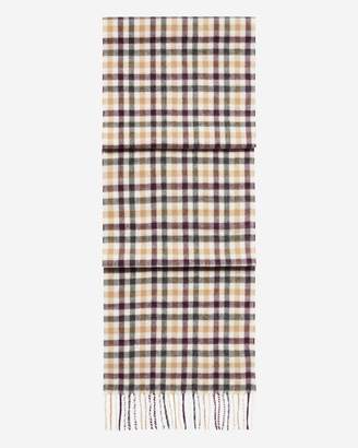 N.Peal Small Check Cashmere Scarf
