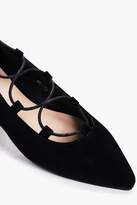 Thumbnail for your product : boohoo Eva Pointed Lace Up Flats