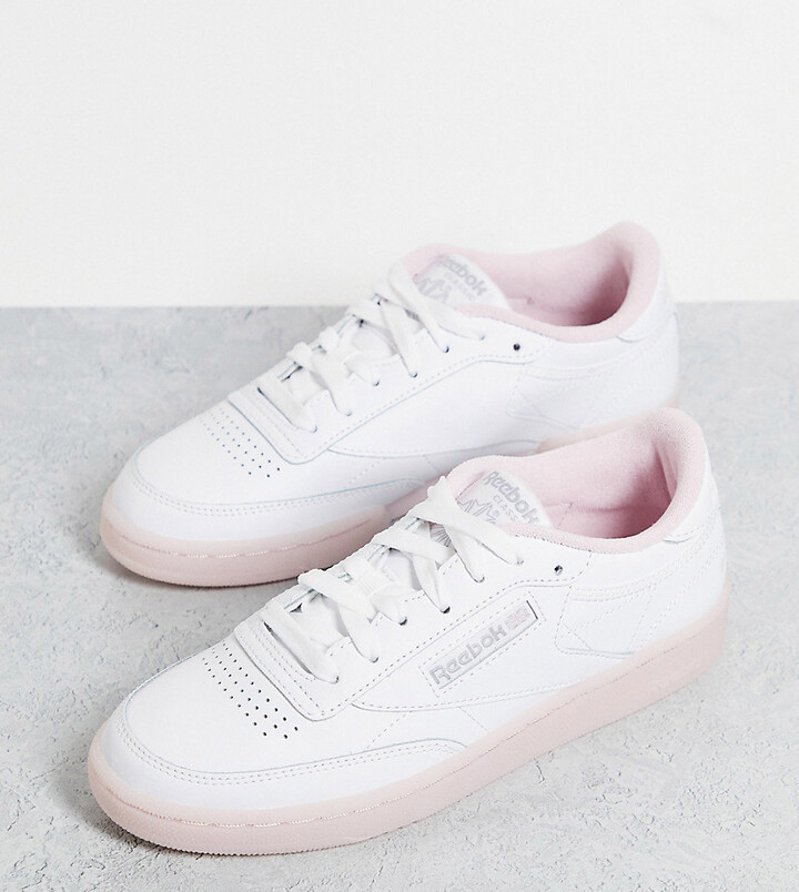 Club C sneakers in white and pink - exclusive to ASOS - ShopStyle Trainers & Athletic Shoes