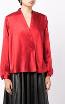 Thumbnail for your product : Paule Ka silk V-neck blouse