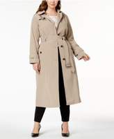Thumbnail for your product : London Fog Plus Size Hooded Maxi Trench Coat