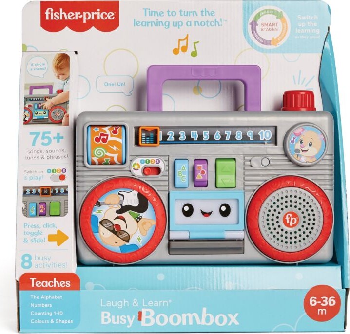 Fisher-Price Laugh & Learn Busy Boombox - Musical Learning Toy For Babies 6-36 Months