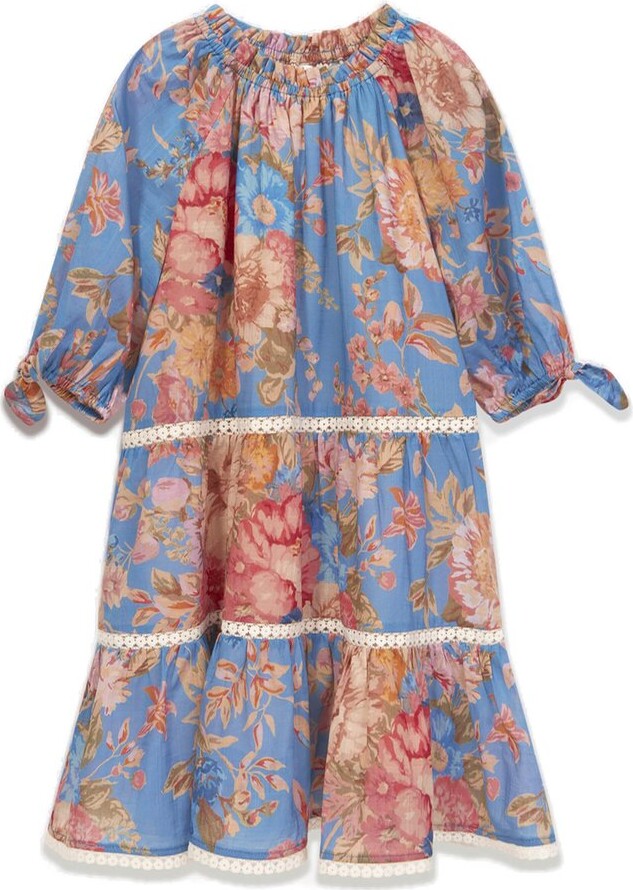 Zimmermann Kids August Puff Sleeved Mini Dress