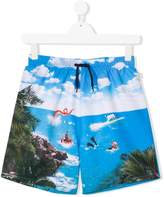 Thumbnail for your product : Paul Smith Junior TEEN Sea Creature swim shorts