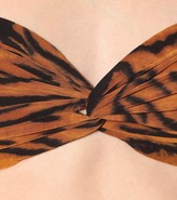 Thumbnail for your product : Norma Kamali Johnny D tiger-print bandeau bikini top