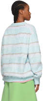 Thumbnail for your product : Marc Jacobs Blue Striped Silk Cardigan