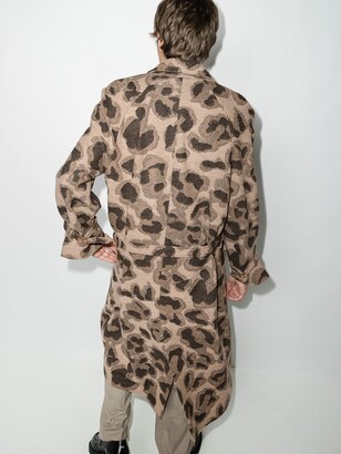 ジャケット・アウター Edward Crutchley leopardprint trenchcoat Edward Crutchley leopardprint trenchcoat