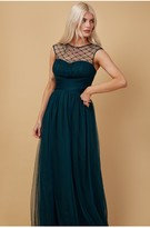 Thumbnail for your product : Little Mistress Bridesmaid Justice Green Embellished Maxi Dress
