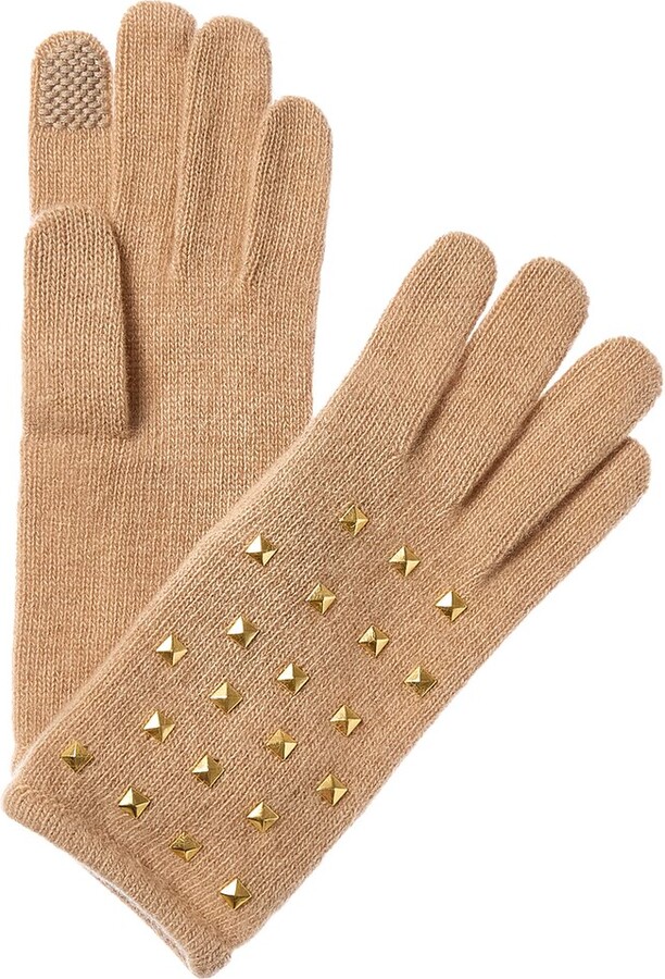 Portolano Studs Cashmere Tech Gloves