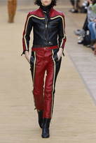 Thumbnail for your product : Chloé Paneled Leather Biker Jacket - Red